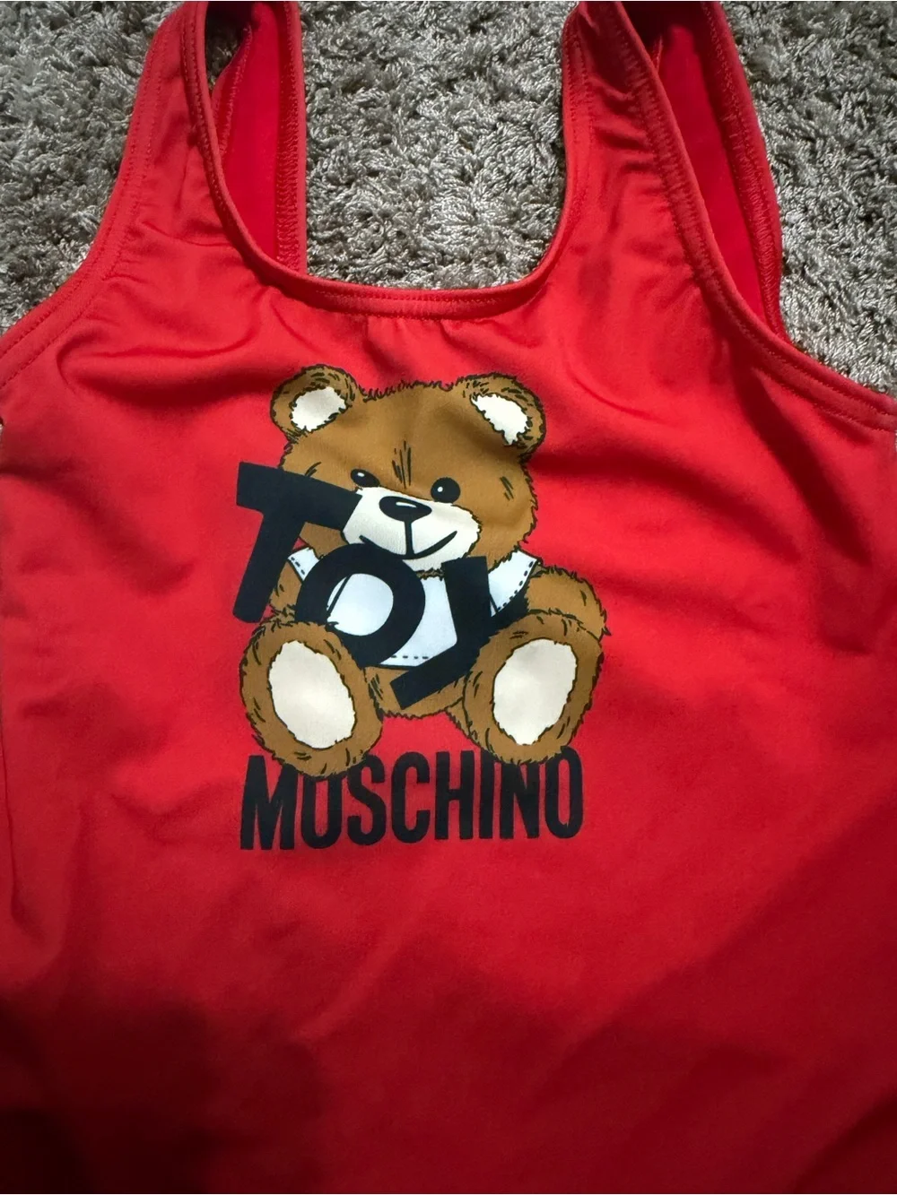 Moschino kids teddy bear print swimsuit